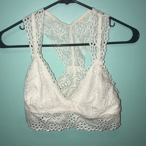 White lace bralette